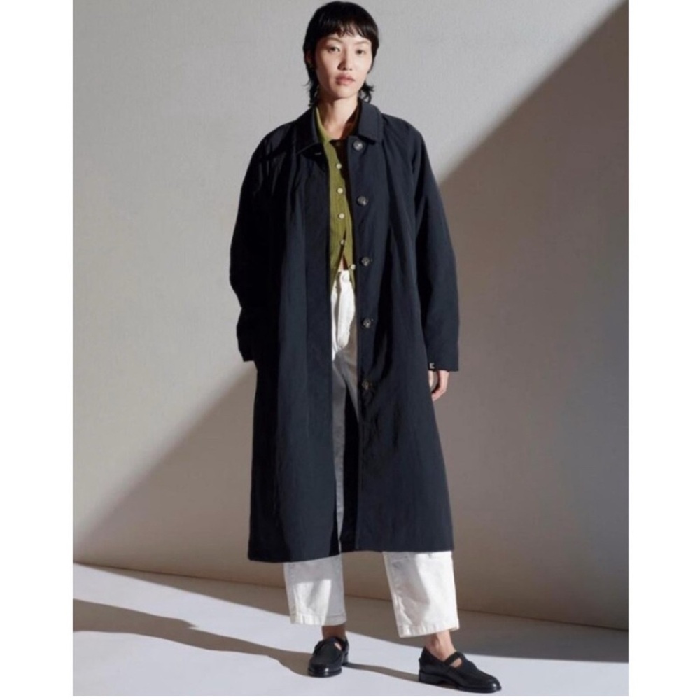 Everlane Black Long Coat (ReNew Mac Nylon)